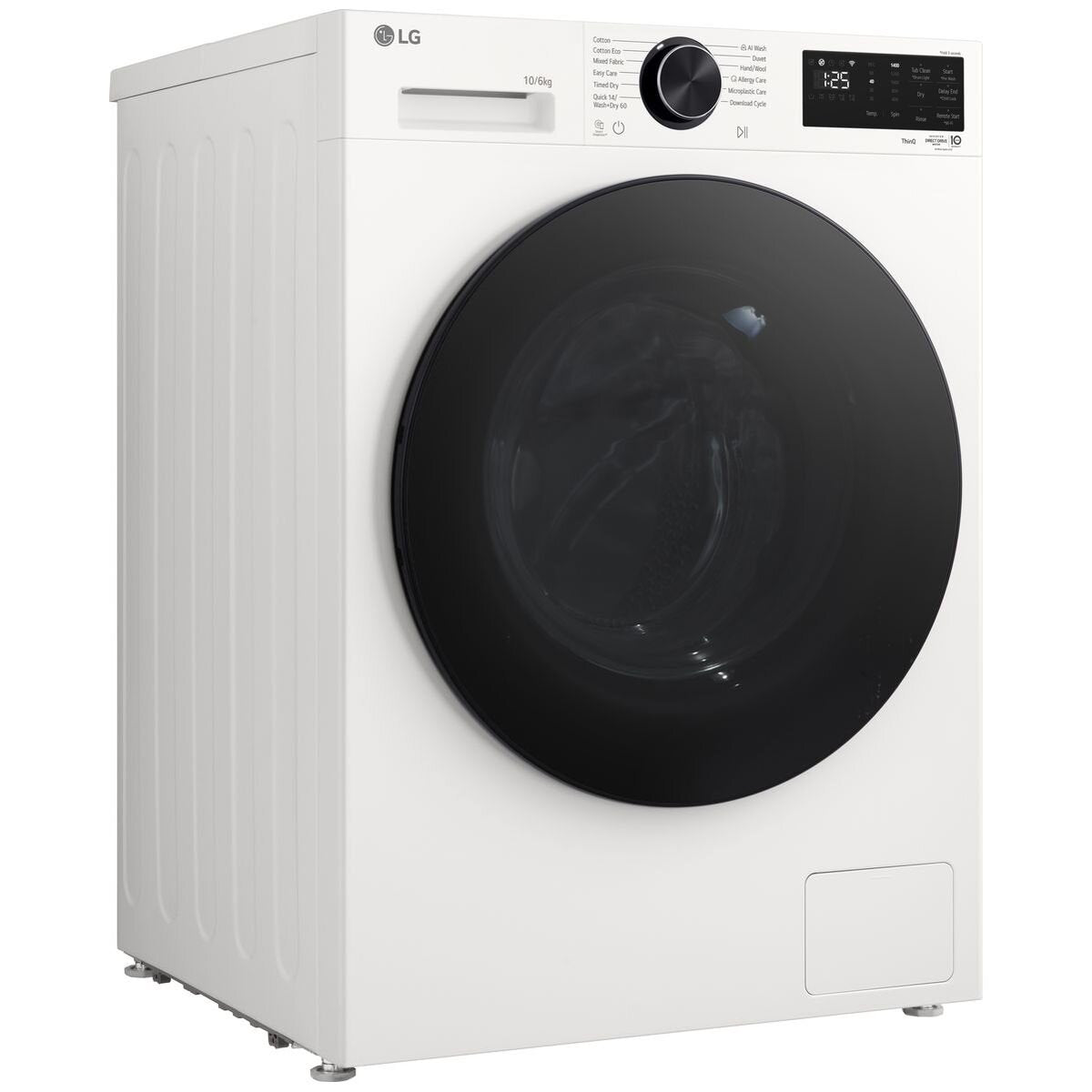LG 3 Series 10kg/6kg Front Load Washer Dryer Combo - Condenser Drying, ThinQ Control - White - WXC3-1410W