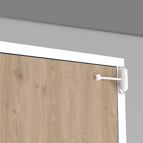 Rolltrak Automatic Door Closer White Engineered Plastic Adjustable 68kg