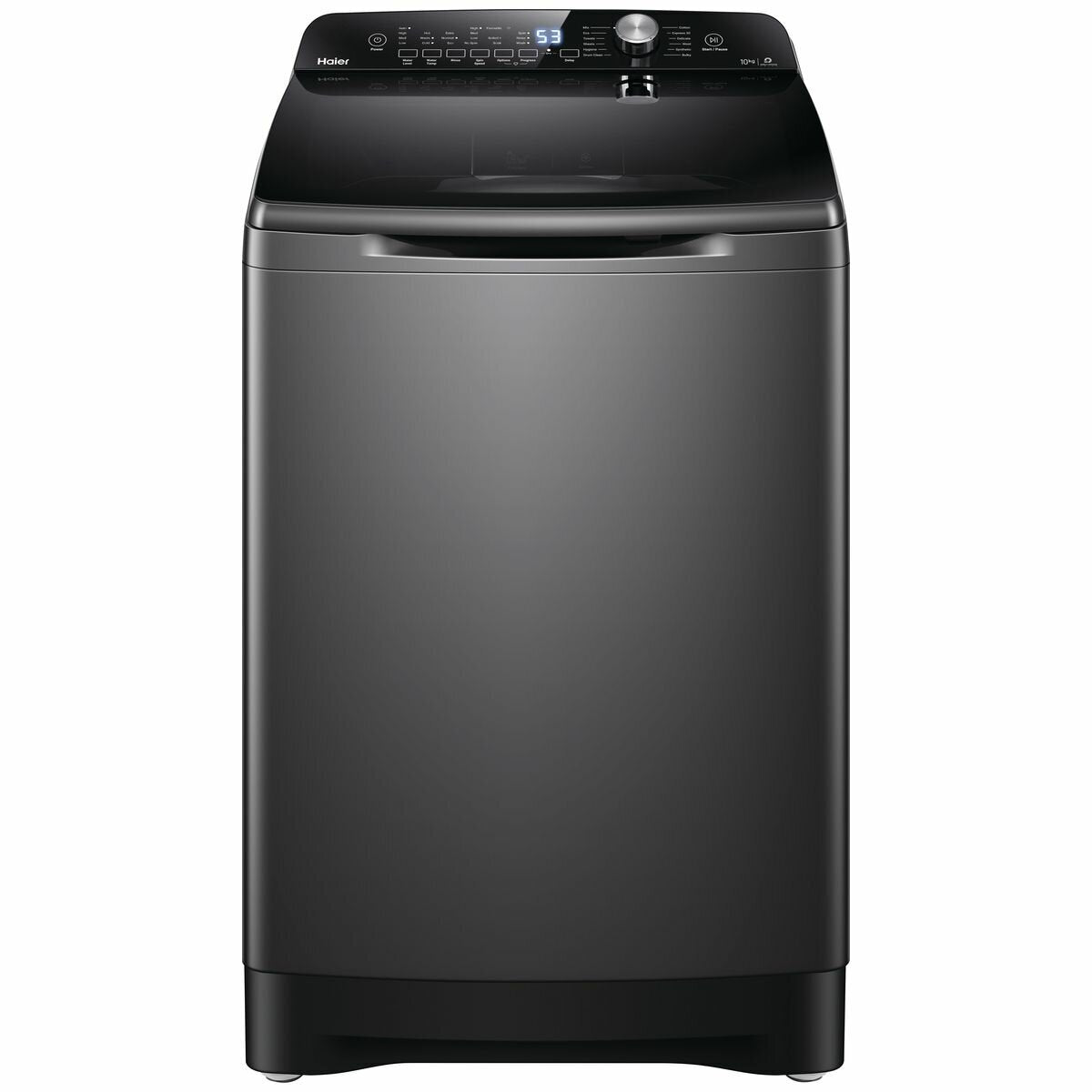 Haier 10kg Top Load Washing Machine - Dark Grey Finish, Direct Motion Motor, 4.5 Star Energy - HWT10ANB1