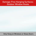 Command Medium Clear Outdoor Window Hook Value Pack - 5 Hooks - Clear - Damage-Free Hanging - SuperSaverAU - view 4