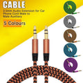 3.5mm Aux Cable 1m Braided Male to Male Audio Lead - Green - view 2