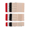 3 Hook Bra Extender, Soft Elastic Bra Extension 3 Pack - Red - view 5
