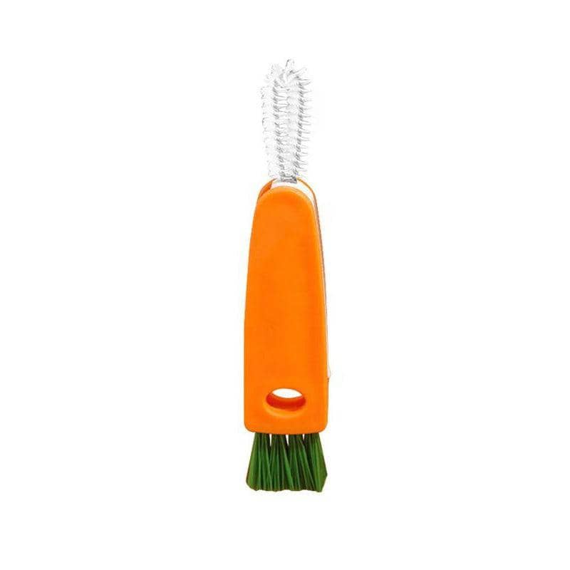 3-In-1 Bottle Cap Cleaning Brush Tool - Orange