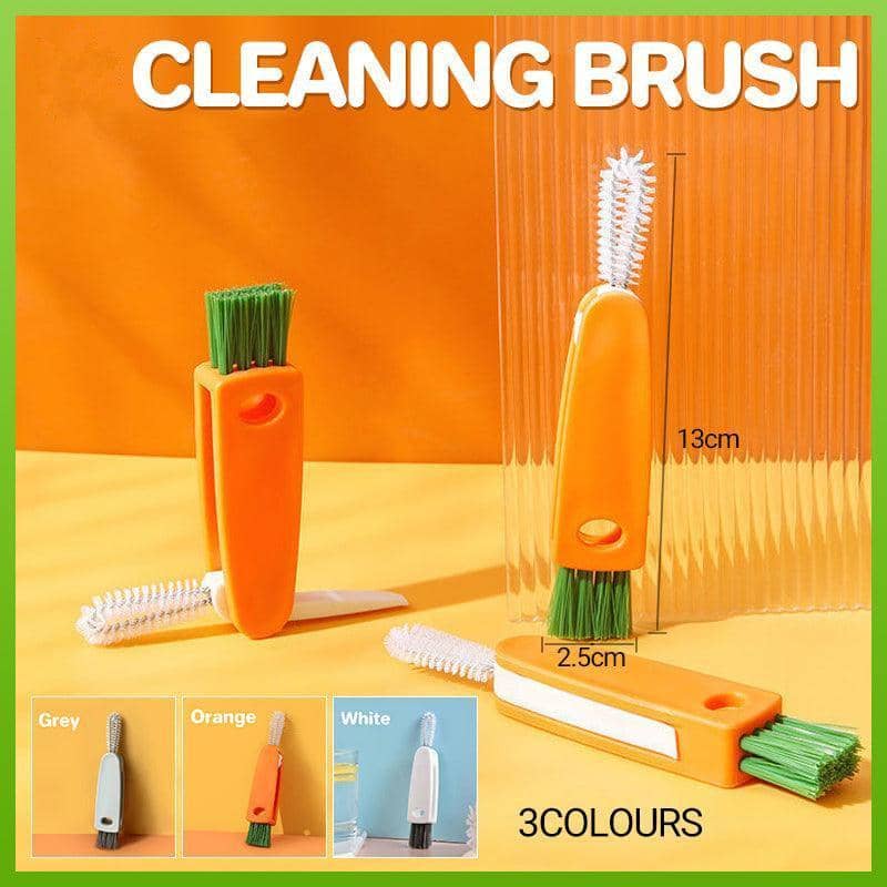 3-In-1 Bottle Cap Cleaning Brush Tool - Orange - view 2