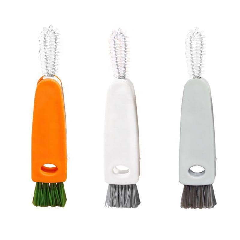 3-In-1 Bottle Cap Cleaning Brush Tool - Orange - view 3