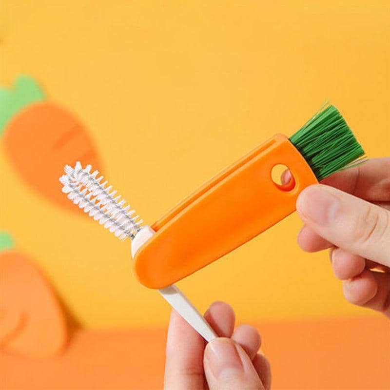 3-In-1 Bottle Cap Cleaning Brush Tool - Orange - view 4