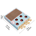 3-In-1 Cat Scratch Board and Play Box with Paw Levers - Blue - view 3