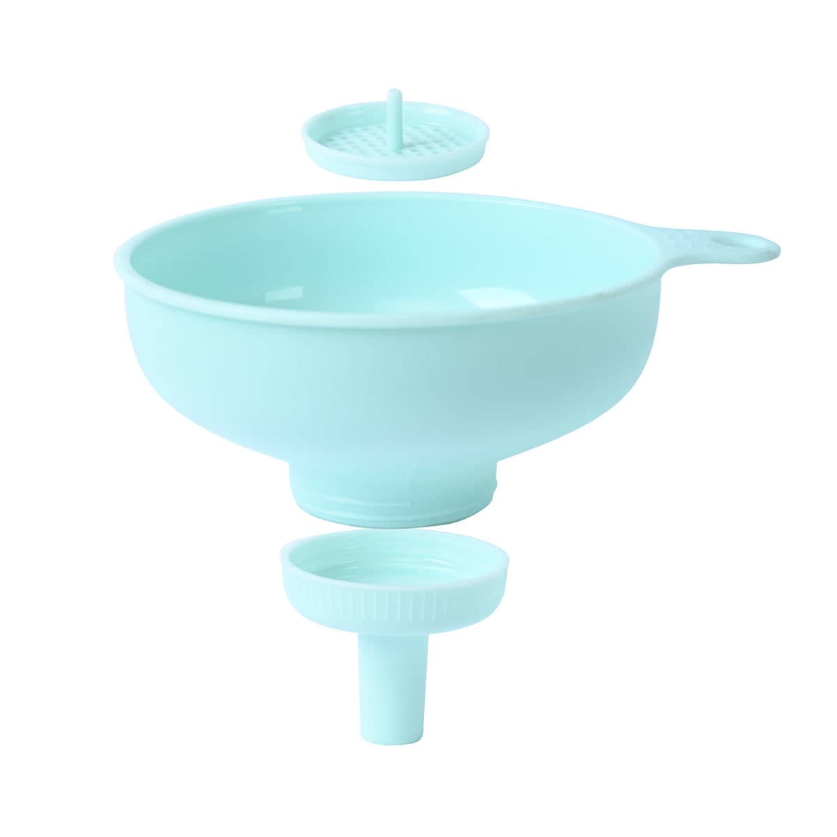 3-In-1 Multi Function Plastic Funnel Set Food Grade for Cooking Baking Liquid - Green - view 2