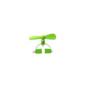 3-In-1 Portable Mini USB Fan for iPhone, Android and Type-C Phones - Lime Green