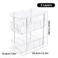 3-Layer Clear Storage Rack with Removable Dividers for Home Organising - view 3