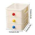 3 Layer Mini Drawer Storage Box Plastic Desktop Organiser - view 3