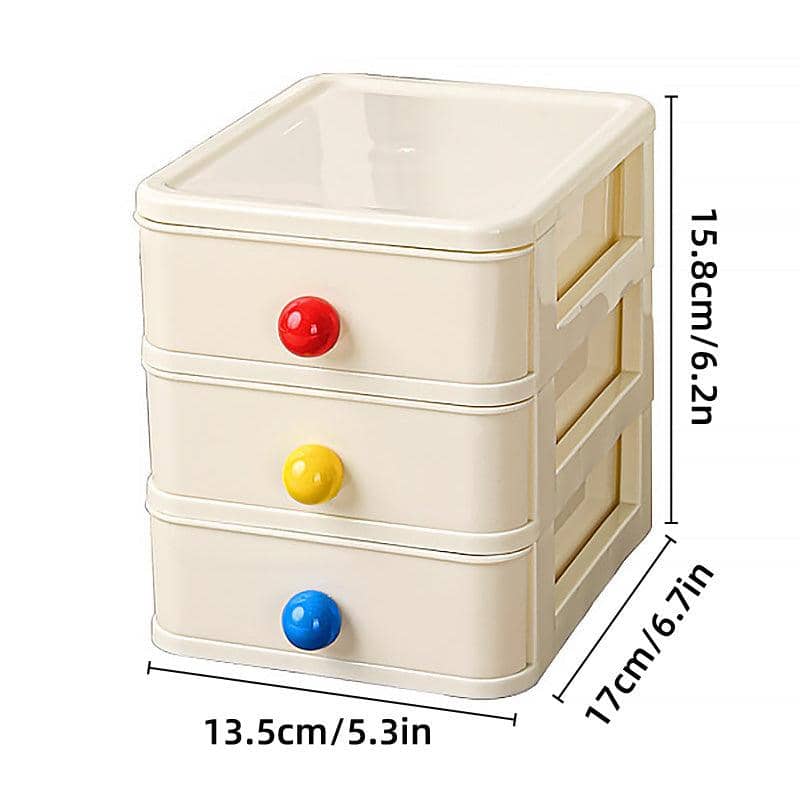 3 Layer Mini Drawer Storage Box Plastic Desktop Organiser - view 3