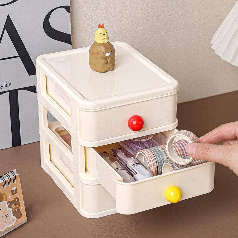 3 Layer Mini Drawer Storage Box Plastic Desktop Organiser - view 4