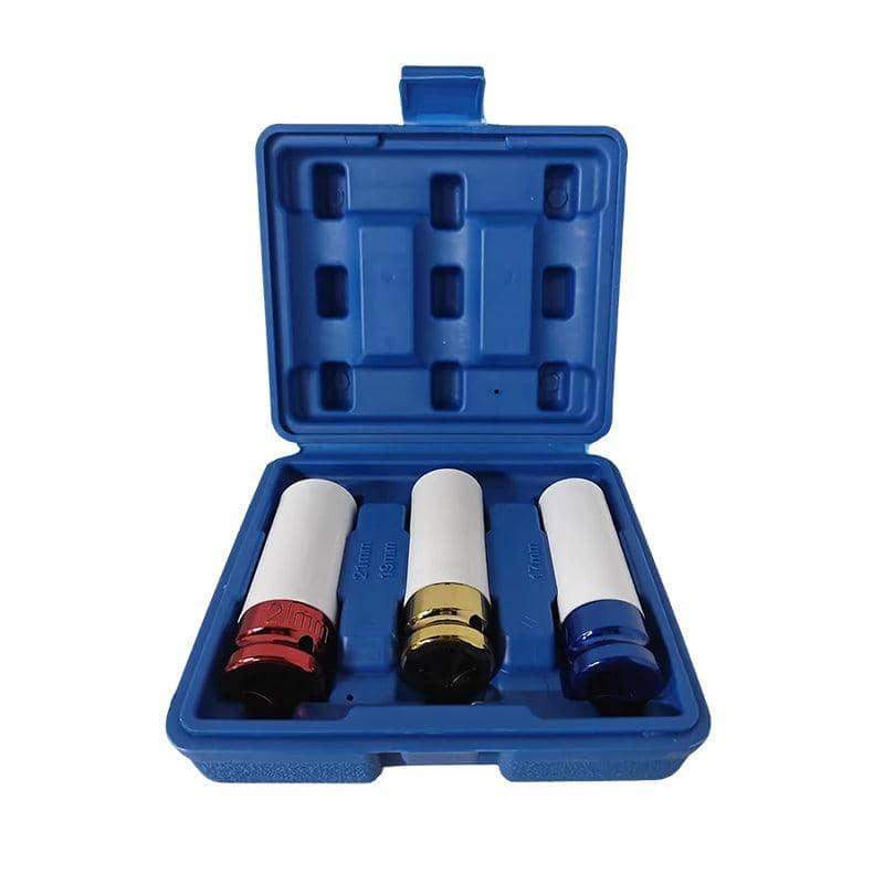 3 Piece Deep Impact Socket Set for Alloy Wheels - 17mm, 19mm and 21mm - view 2