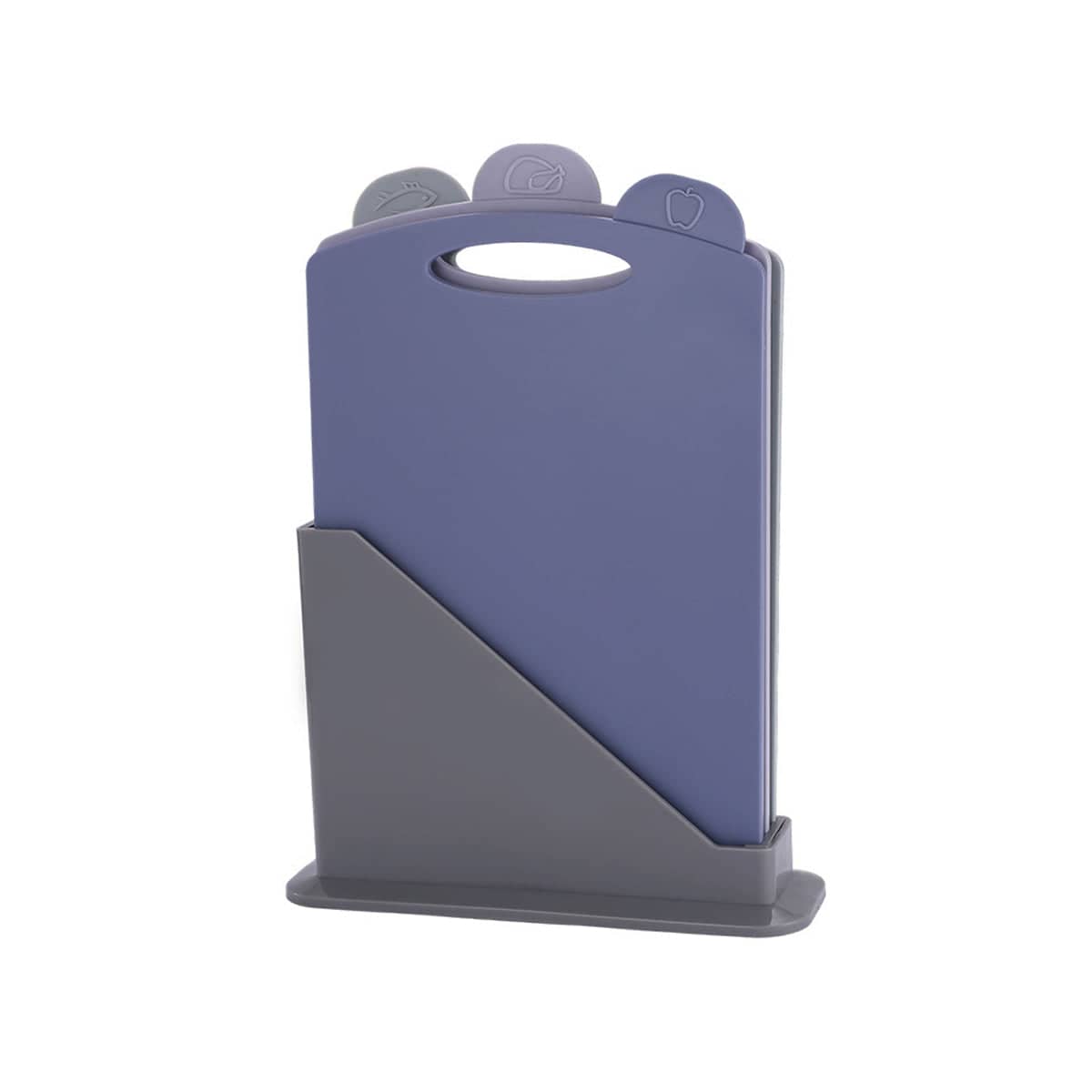 3 Piece Food Grade PP Cutting Board Set with Storage Stand for Meat, Vegetables and Fruit - view 2