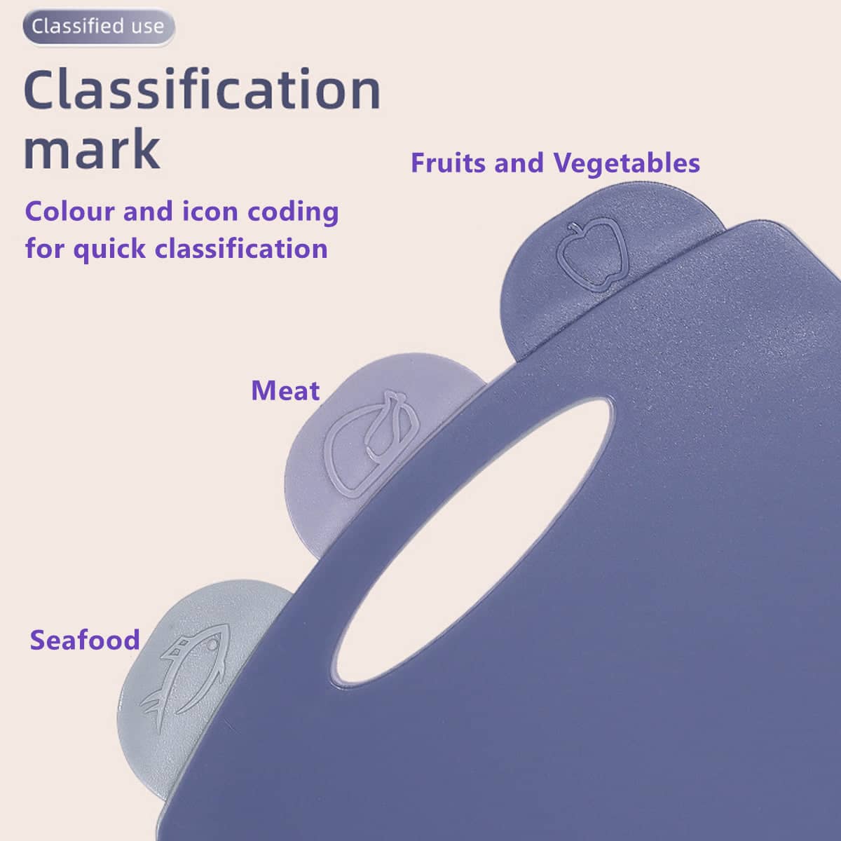3 Piece Food Grade PP Cutting Board Set with Storage Stand for Meat, Vegetables and Fruit - view 4