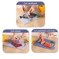 3 Piece Food Grade PP Cutting Board Set with Storage Stand for Meat, Vegetables and Fruit - view 5