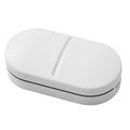 3 Piece Tablet Cutter Pill Splitter and Pill Organiser Set - White