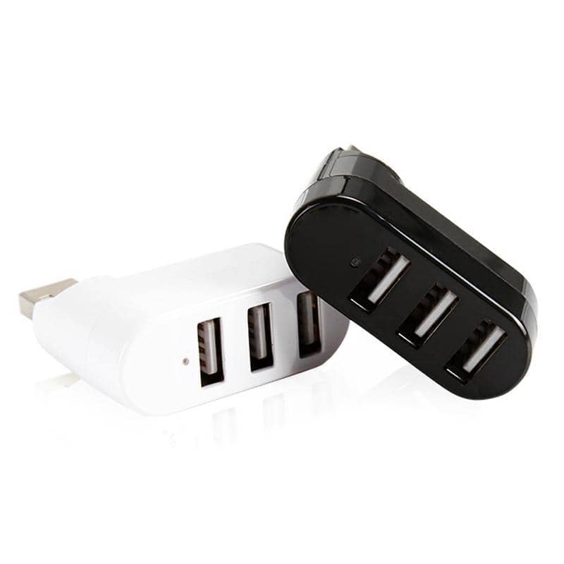3 Port USB Hub Splitter Adapter, Super Speed Data Hub for Laptop and PC - Black - view 3