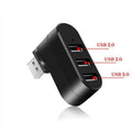 3 Port USB Hub Splitter Adapter, Super Speed Data Hub for Laptop and PC - Black - view 5