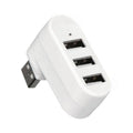 3 Port USB Hub Splitter Adapter, Super Speed Data Hub for Laptop and PC - White