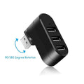 3 Port USB Hub Splitter Adapter, Super Speed Data Hub for Laptop and PC - White - view 4