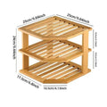 3 Tier Bamboo Corner Kitchen Storage Shelf for Countertop Spices and Dishes - view 3