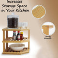 3 Tier Bamboo Corner Kitchen Storage Shelf for Countertop Spices and Dishes - view 5