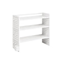 3 Tier Bamboo Desktop Organiser Shelf - White, 60 x 20 x 56 cm