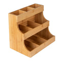 3 Tier Bamboo Storage Rack and Tea Bag Organiser - 26.6 x 24 x 17.2cm - view 2