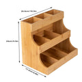 3 Tier Bamboo Storage Rack and Tea Bag Organiser - 26.6 x 24 x 17.2cm - view 3