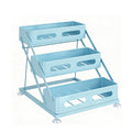3 Tier Carbon Steel Kitchen Counter Spice Rack - Light Blue