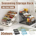 3 Tier Carbon Steel Kitchen Counter Spice Rack - White - view 2
