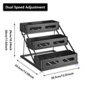 3 Tier Carbon Steel Kitchen Counter Spice Rack - White - view 4