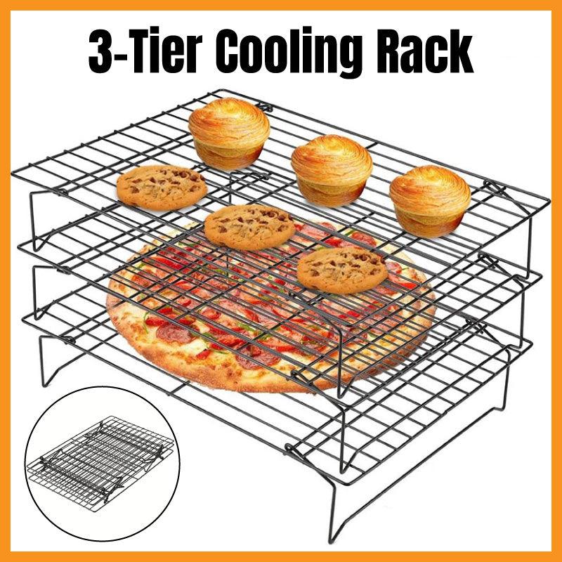 3-Tier Collapsible Cooling Rack for Cakes and Bread, 40 x 25 x 23 cm