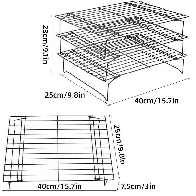 3-Tier Collapsible Cooling Rack for Cakes and Bread, 40 x 25 x 23 cm - view 3