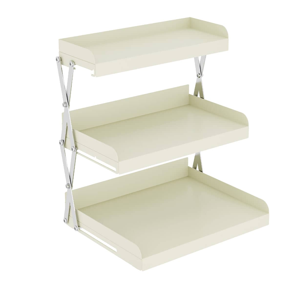 3 Tier Collapsible Cup Holder, Coffee Mug Storage Rack - White