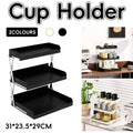 3 Tier Collapsible Cup Holder, Coffee Mug Storage Rack - White - view 2