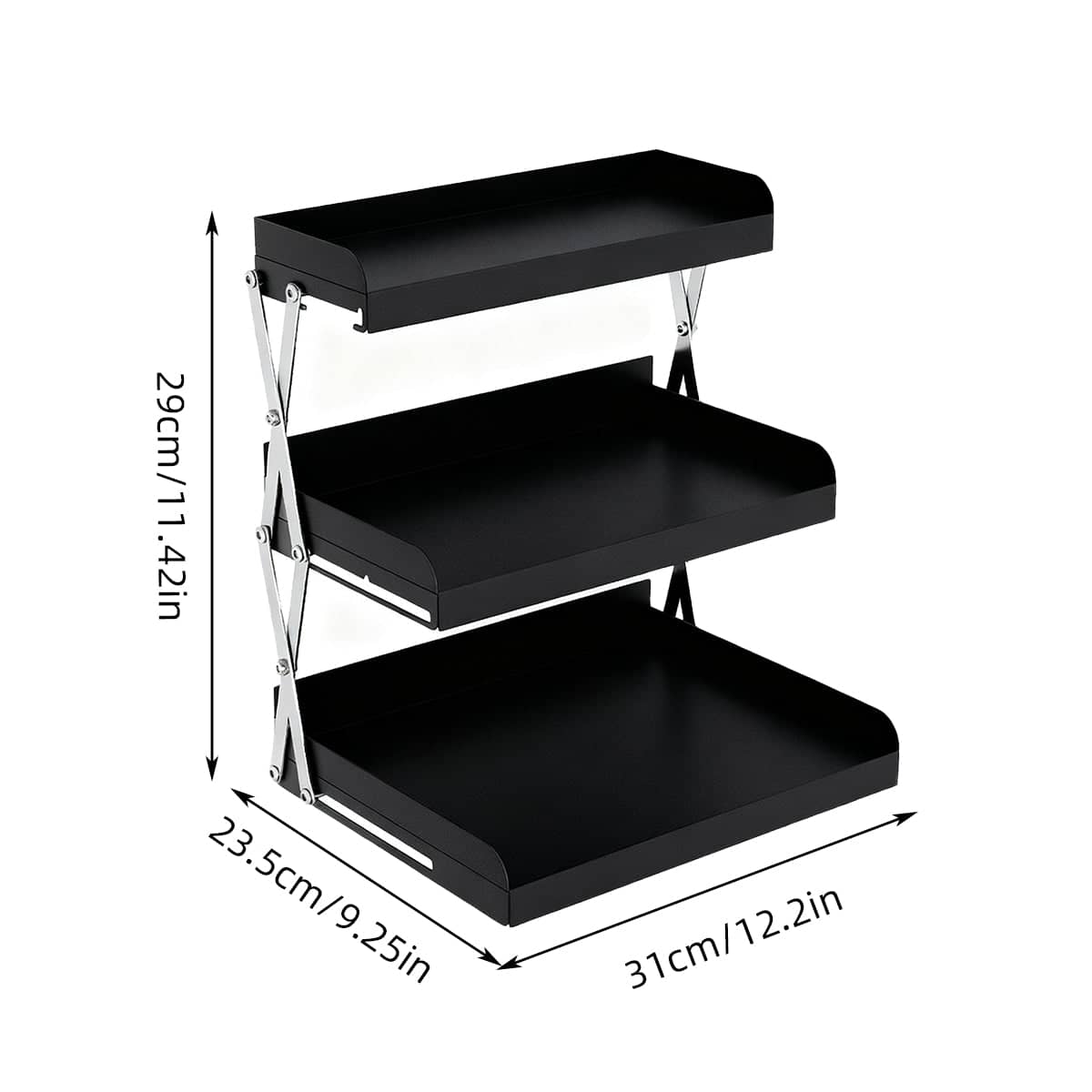 3 Tier Collapsible Cup Holder, Coffee Mug Storage Rack - White - view 4