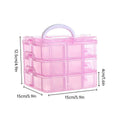 3-Tier Detachable Jewellery Organiser Box with Handle - Blue - view 3