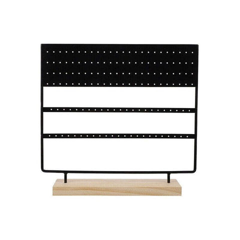 3-Tier Earring Stand Display Rack with 144 Holes - Black