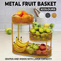 3-Tier Metal Fruit Basket Stand for Kitchen Counter - White - view 2