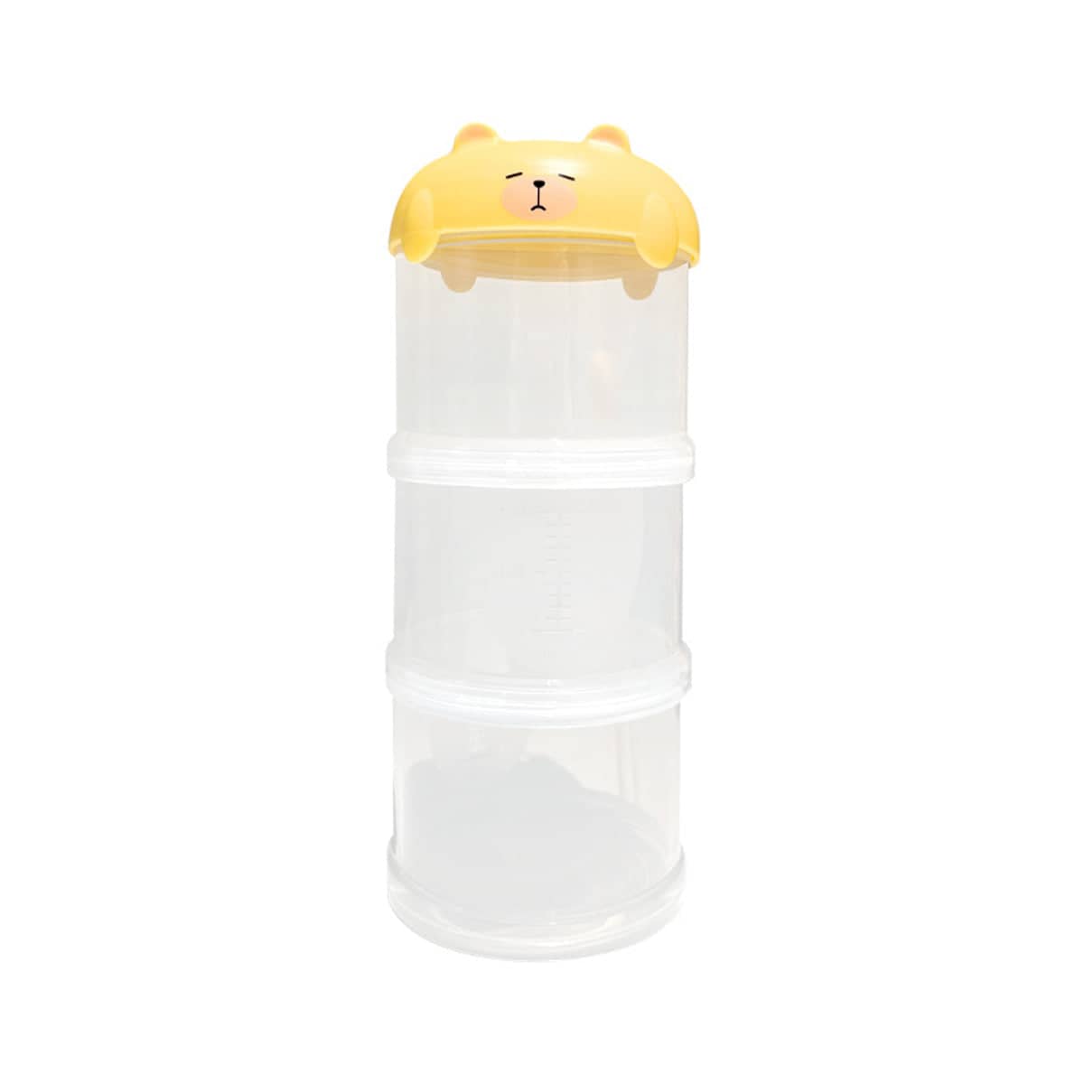 3-Tier Pet Food Storage Container, Stackable Travel Snack Bucket - Yellow