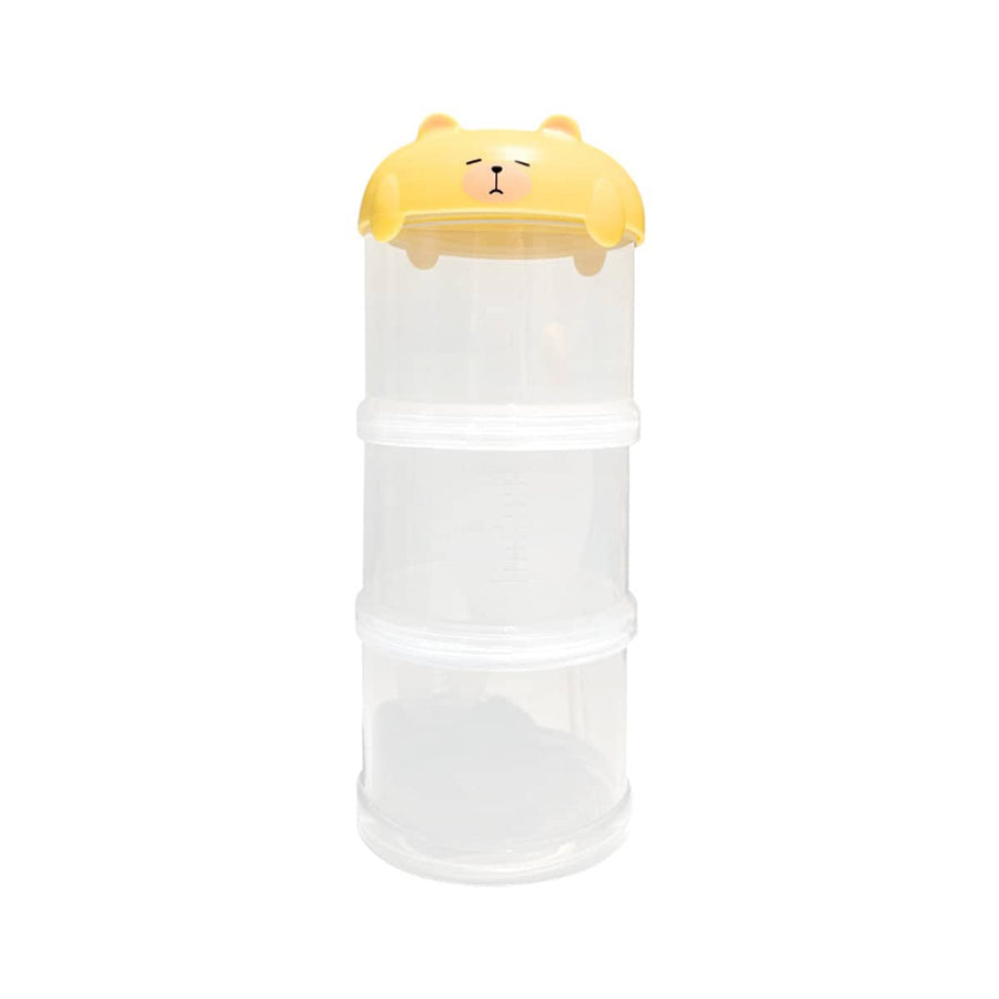 3-Tier Pet Food Storage Container, Stackable Travel Snack Bucket - Yellow