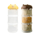 3-Tier Pet Food Storage Container, Stackable Travel Snack Bucket - Yellow - view 3