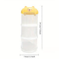 3-Tier Pet Food Storage Container, Stackable Travel Snack Bucket - Yellow - view 4