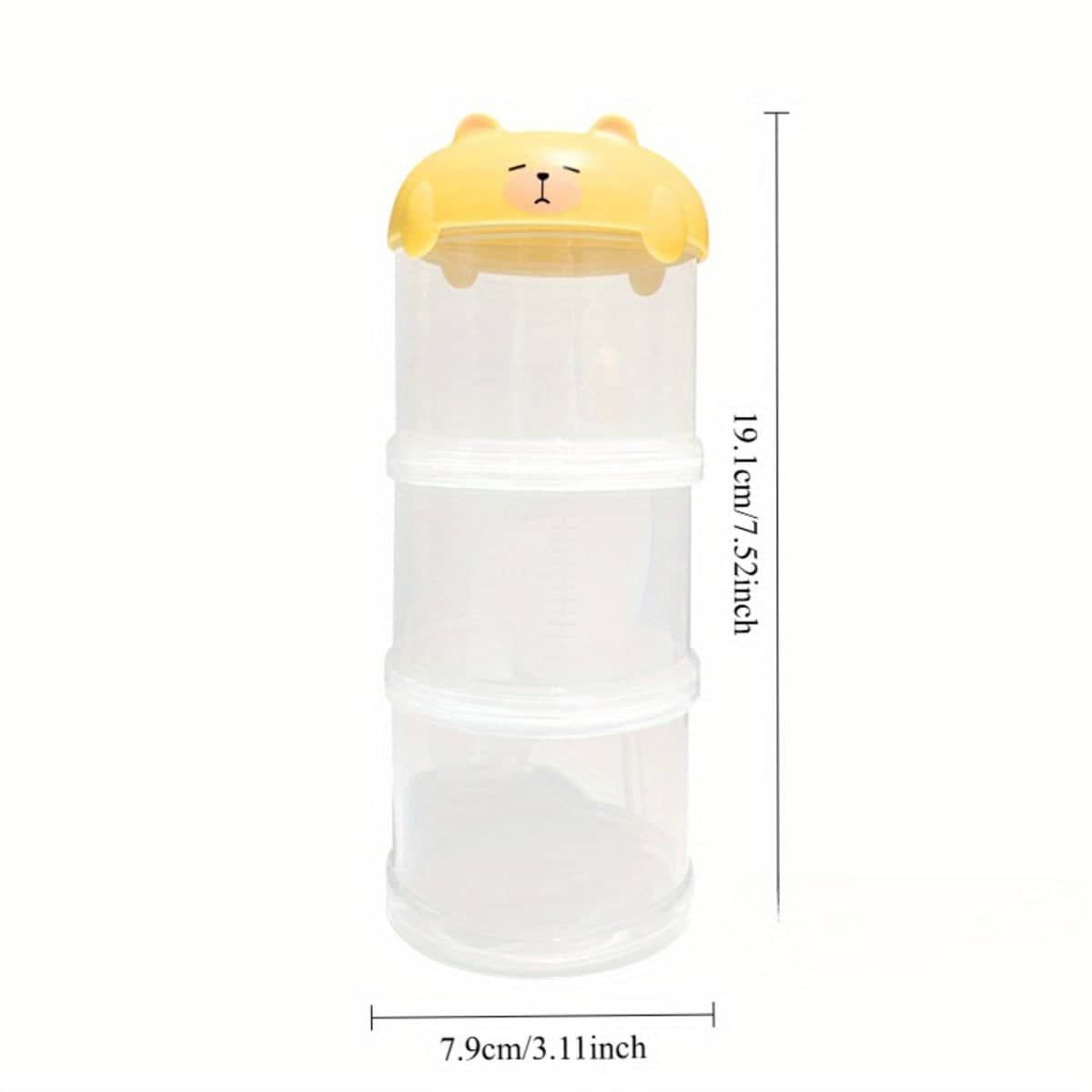 3-Tier Pet Food Storage Container, Stackable Travel Snack Bucket - Yellow - view 4