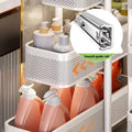 3-Tier Slim Pull-Out Kitchen Storage Trolley, 15 cm Wide on Wheels - Black - view 5