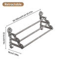 3 Tier Towel Rack No Drill Installation Wall Mounted Rustproof Space Saving - Grey - view 4