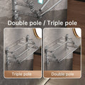 3 Tier Towel Rack No Drill Installation Wall Mounted Rustproof Space Saving - Grey - view 5